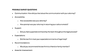 Possible Survey Questions