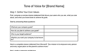 Tone of Voice Template